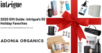 IntrigueMag Selects Adonia Organics Products Twice for its First-Ever Holiday Gift Guide