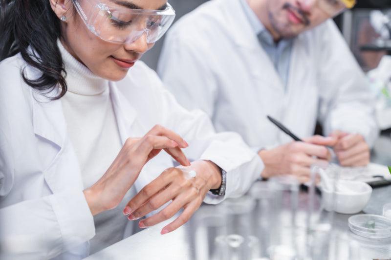 Research Scientists testing Skincare Products