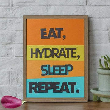 Eat, Hydrate, Sleep, Repeat